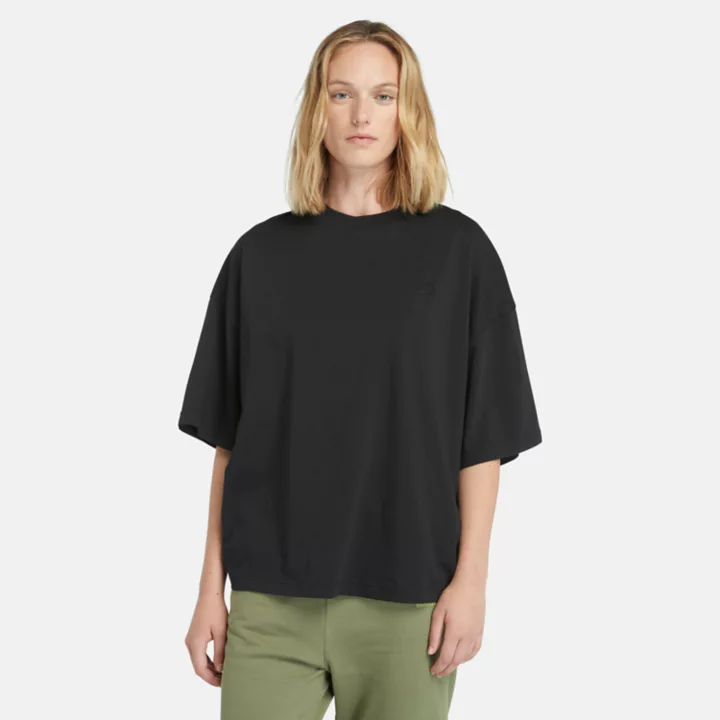 T-shirt oversize pour femme en noir