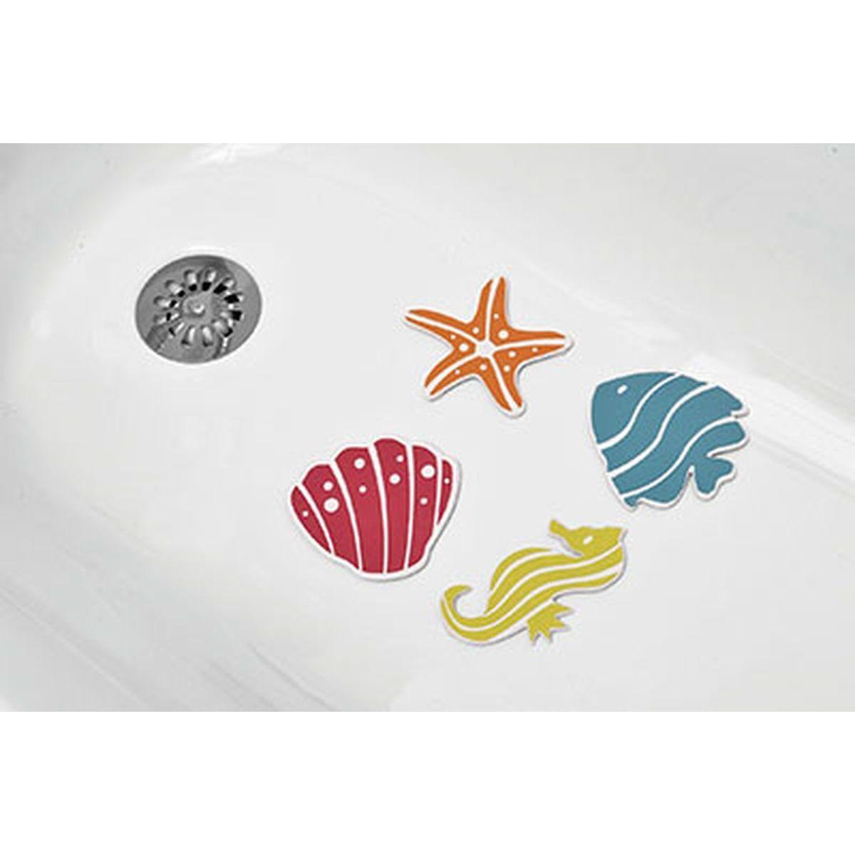 SET DE 4 MINI FOND DE DOUCHE POISSON ETOILE DE MER HYPPOCAMP