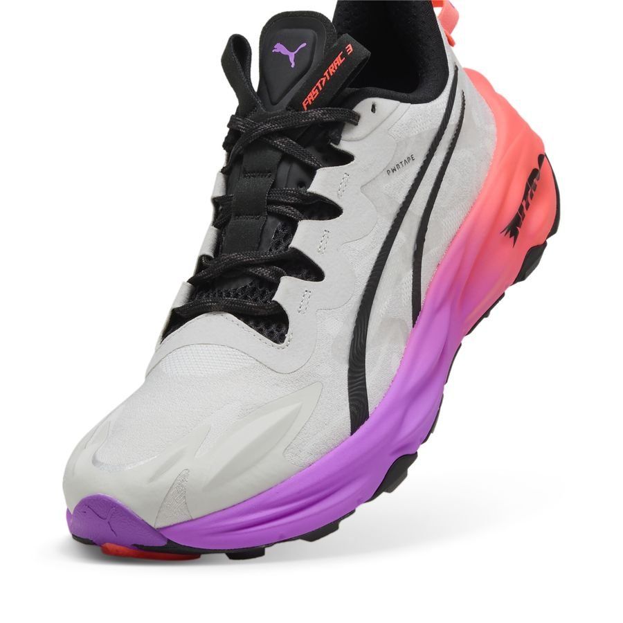 PUMA Chaussures de Running Fast-Trac Nitro 3 - Gris/Glowing Red/Violet