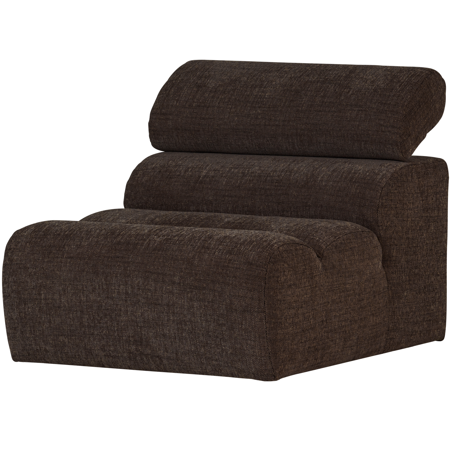 WOOOD Novi 1-Zits Element Bank - Polyester - Donkerbruin Melange