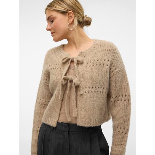 Vero Moda Adelina Short Cardigan, Silver Mink, XL