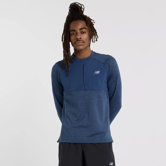 New Balance Herre Mellemlag Heat Grid Crew Blå