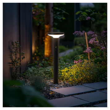 solar tuinsokkel Malaga 367 lumen met dag/nacht- en bewegingssensor