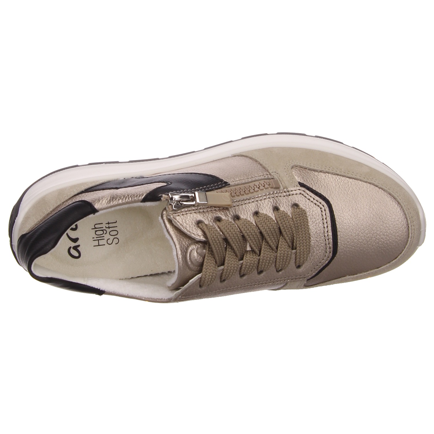 Ara Sneaker sand/schwarz gold/silber/bronce