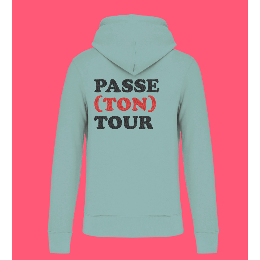 Hoodie Homme – Passe Ton Tour – Sauge - M
