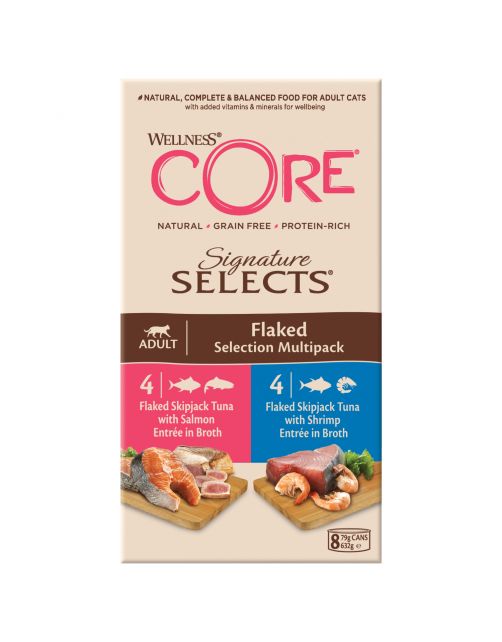 Wellness Core Signature Selects Flaked Multi-Pack - Kattenvoer - Mix 8x79 g