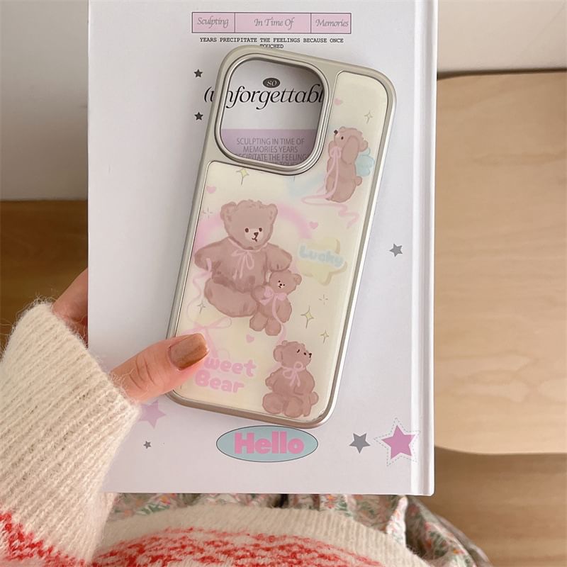 Elliure - Bear telefoonhoesje - iPhone 16 Pro Max / 16 Pro / 16 Plus / 16 / 15 Pro Max / 15 Pro / 15 Plus / 15 / 14 Pro Max / 14 Pro / 14 Plus / 14 / 13 Pro Max / 13 Pro / 13 / 13 Mini