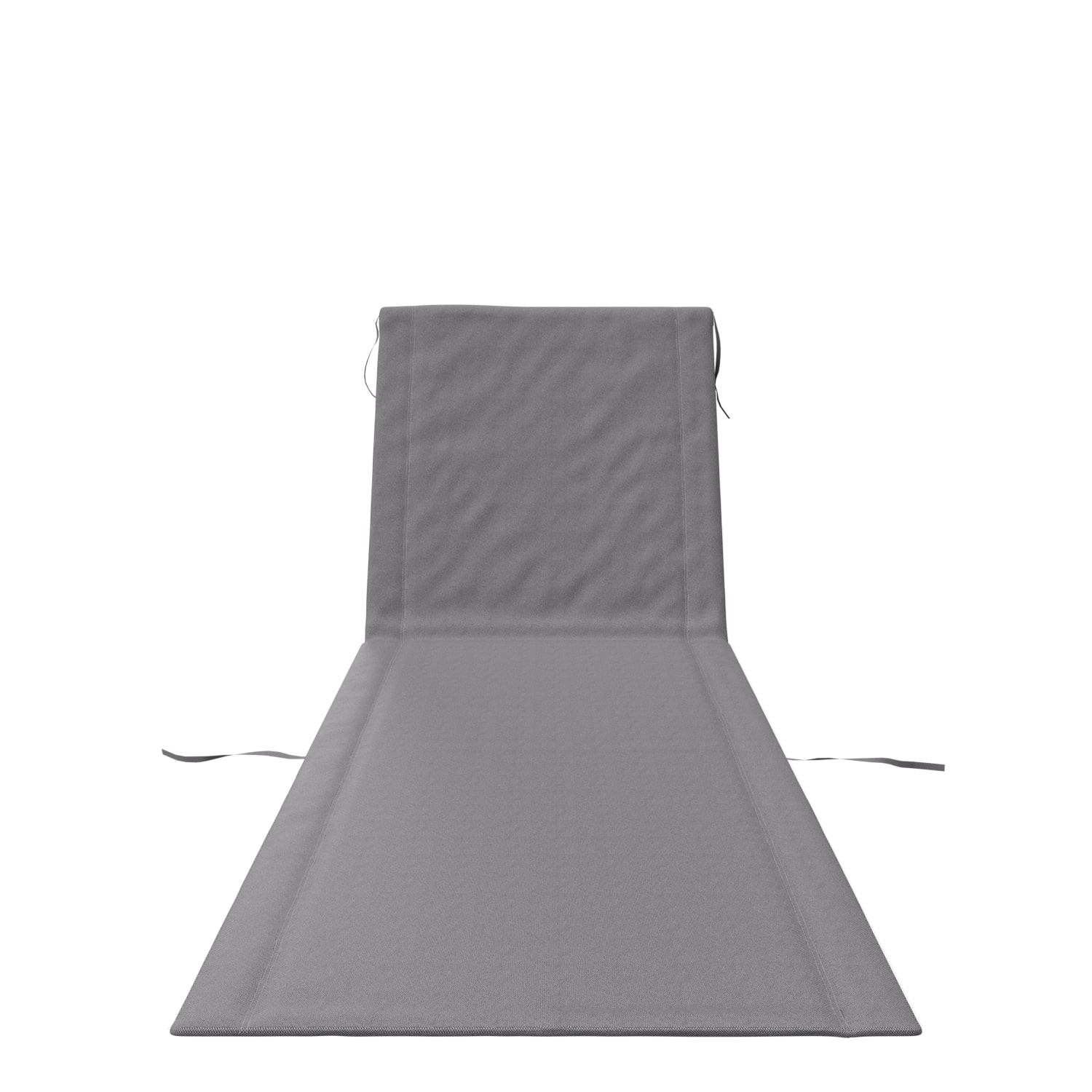 24MOVE® Strandmatte 2er Set klappbar mit Rückenlehne, Strandliege mit Gurt, tragbar für Strand und Garten, Liegematte grau