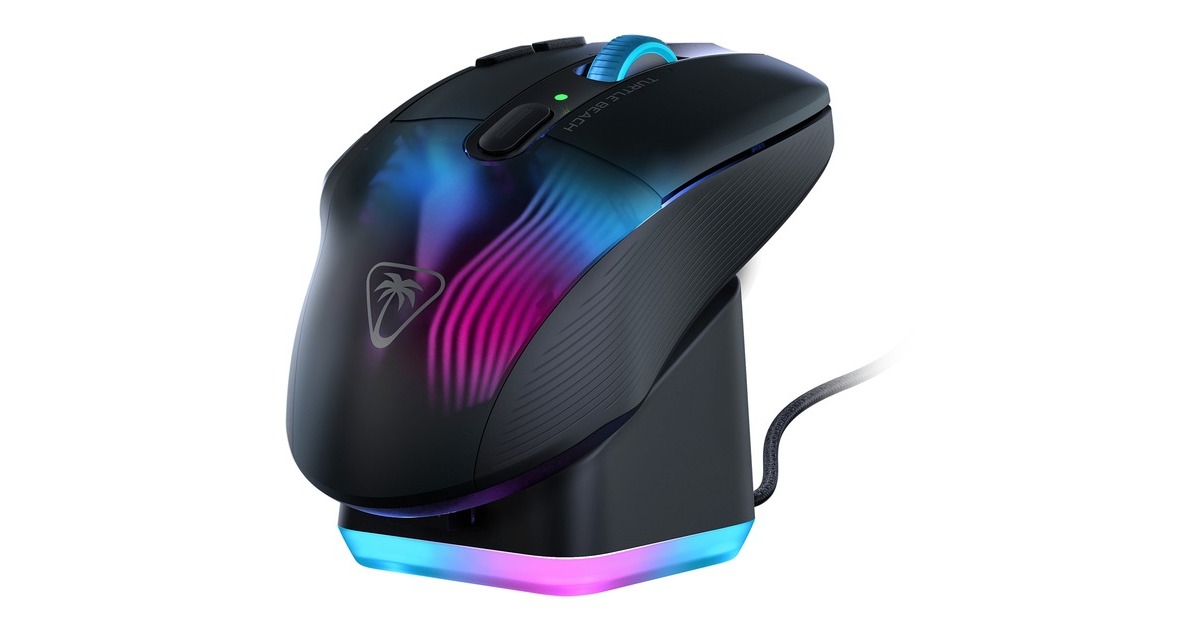 Turtle BeachKone XP Air gaming muis  (Zwart, USB-C / 2,4GHz / Bluetooth, 50 - 19.000 Dpi, RGB)