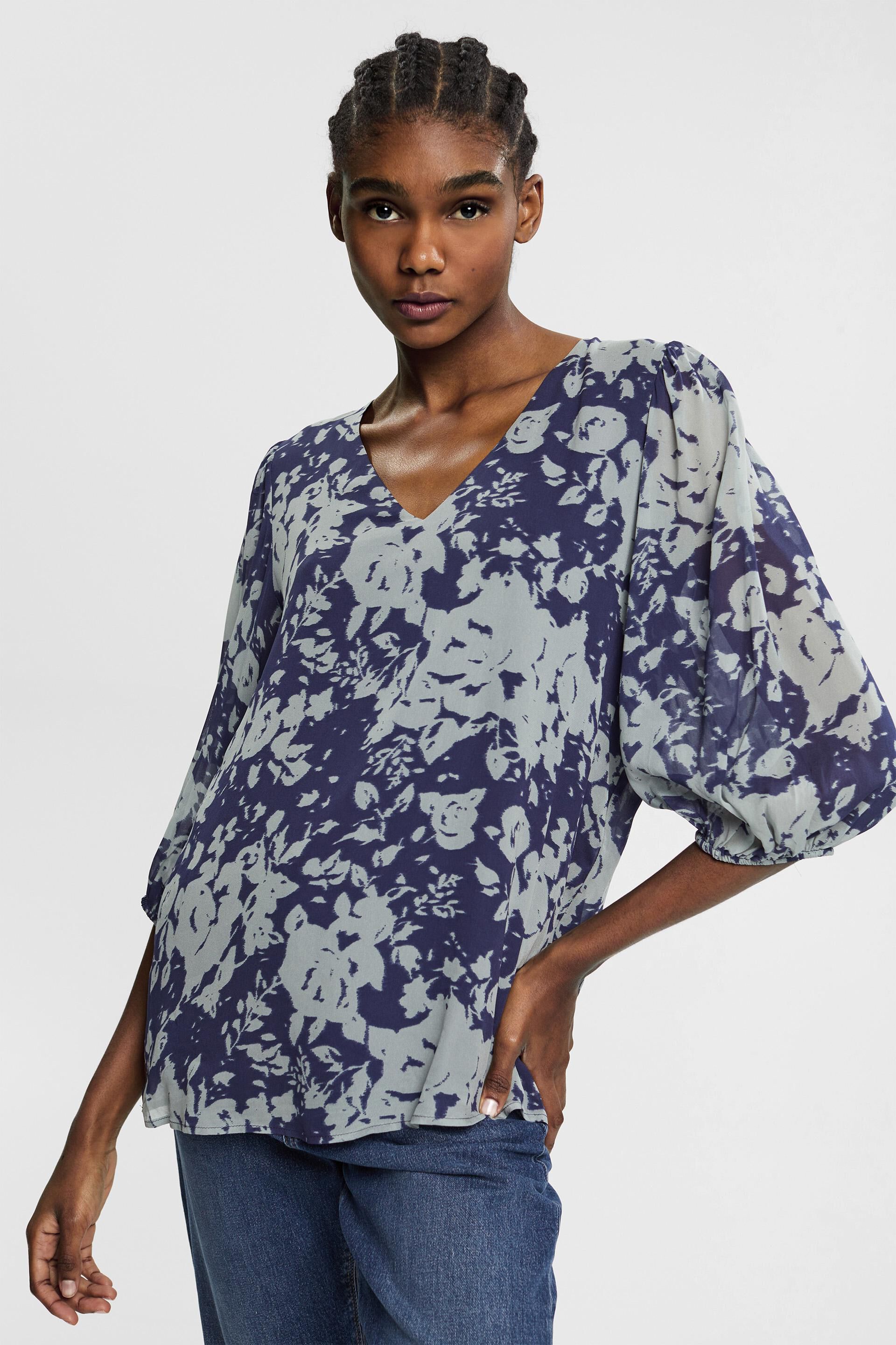 Blouse à motif, en LENZING™ ECOVERO™