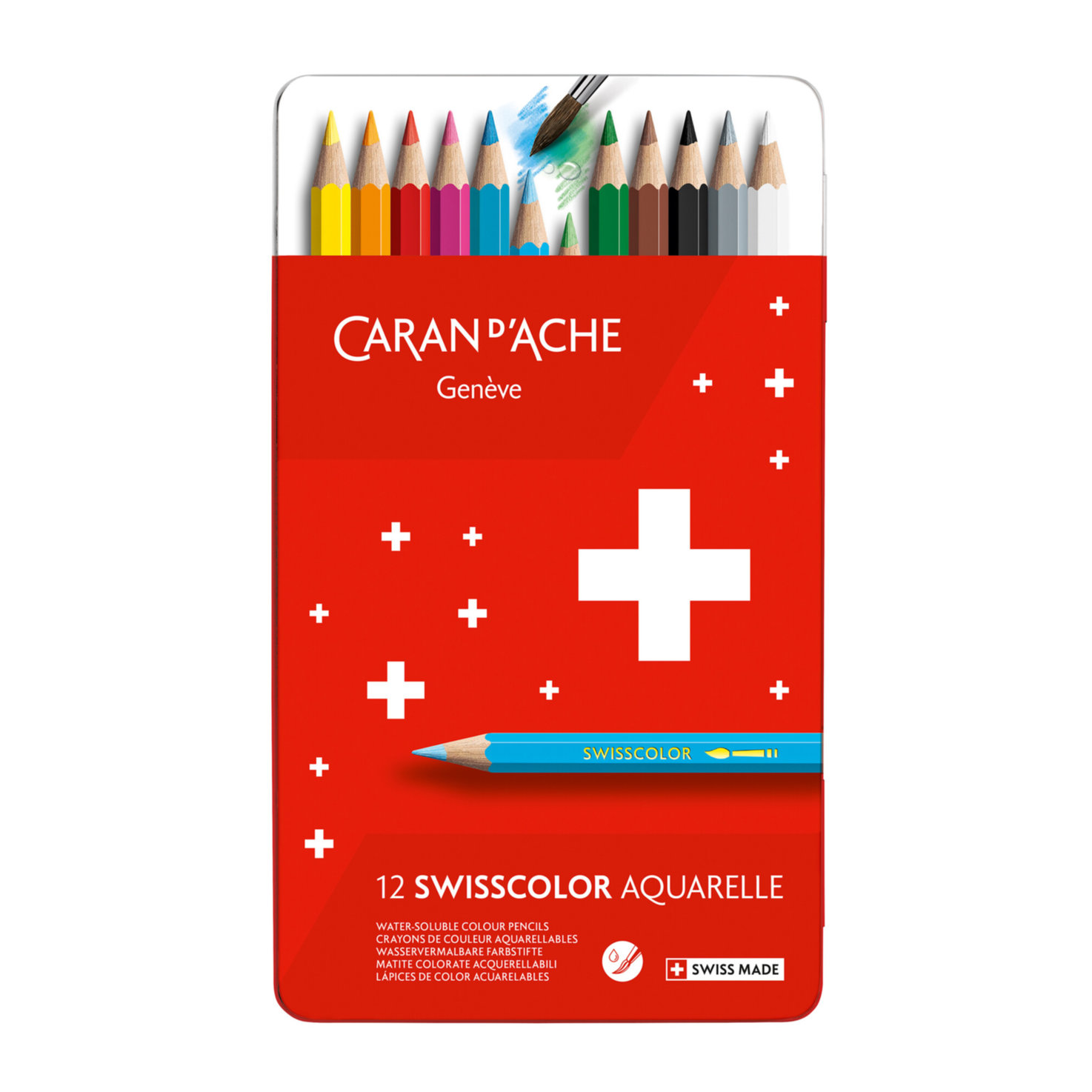 Caran D'ache Swisscolor Wasser Farbstifte 12 Stück