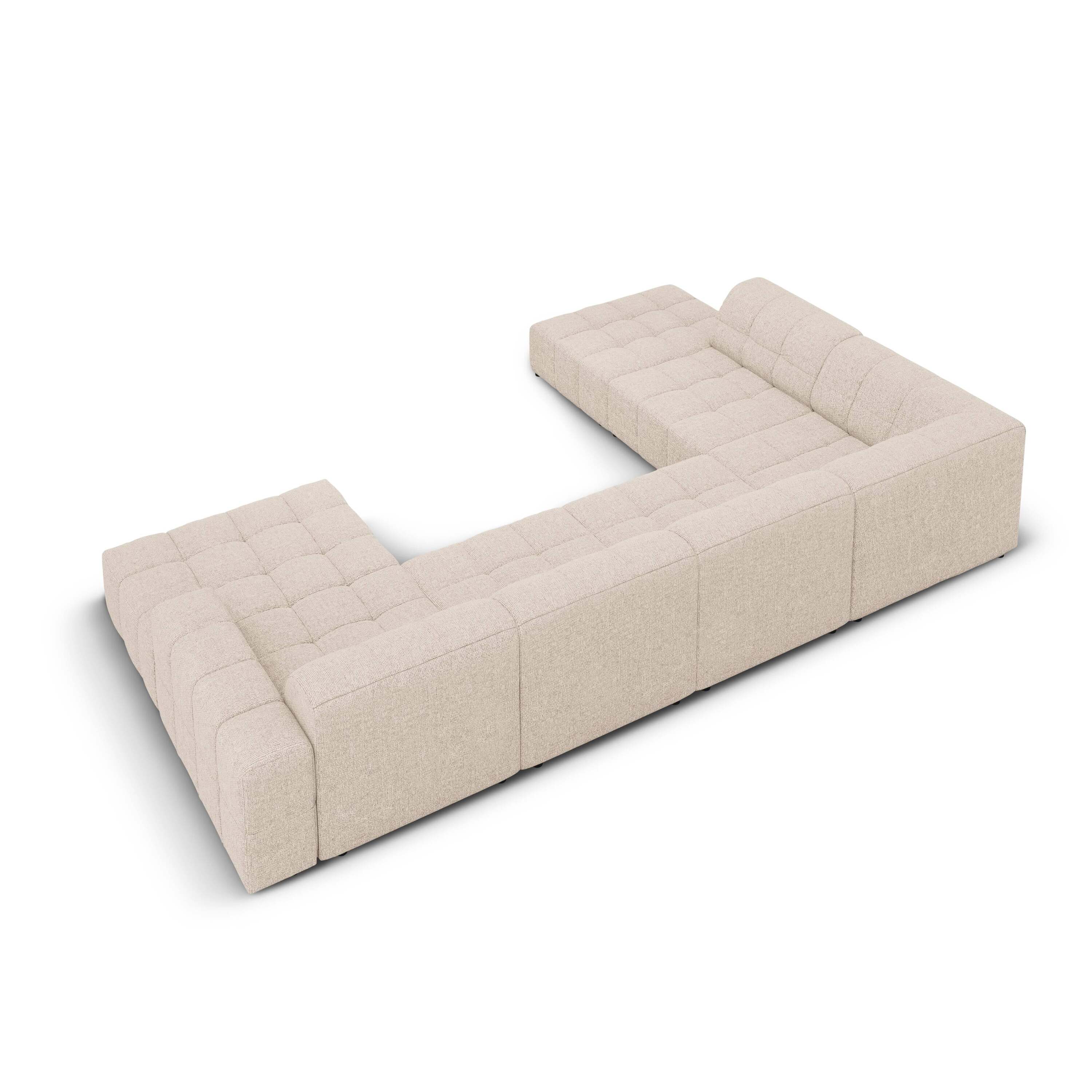 Cosmopolitan Design Chicago U-bank - Hoek Links - Chenille - Lichtbeige