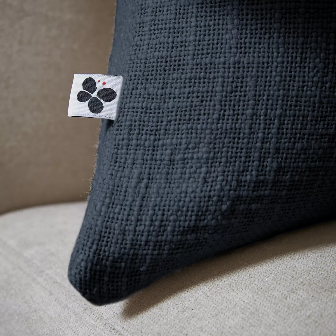Coussin rectangulaire coton (40 x 60 cm) Sixtine Bleu nuit
