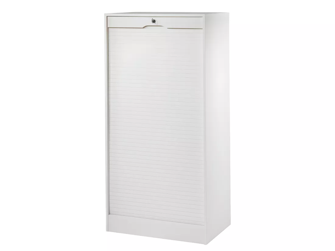 Classeur à Rideau Largeur 70 cm Hauteur 140 cm - Coloris: Blanc