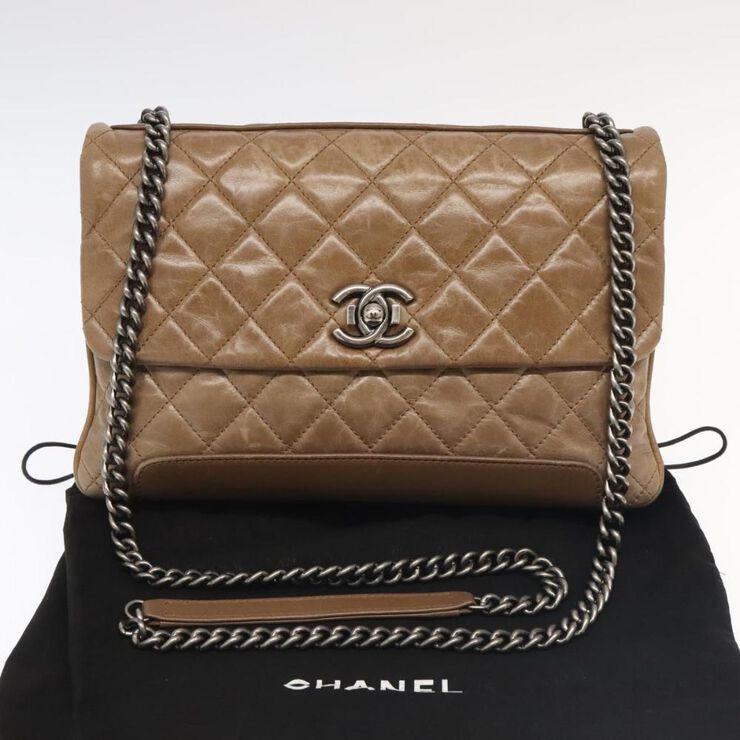 Chanel Vintage Chanel Flap Bag Brown