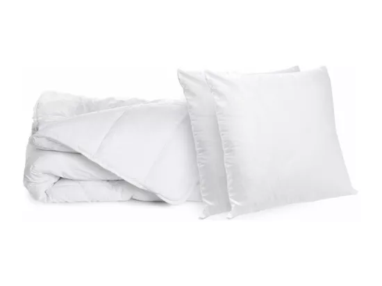 Pack Été Couette légère 240x260cm + 2 Oreillers moelleux 60x60cm Anti-transpiration Topcool - 2 personnes
