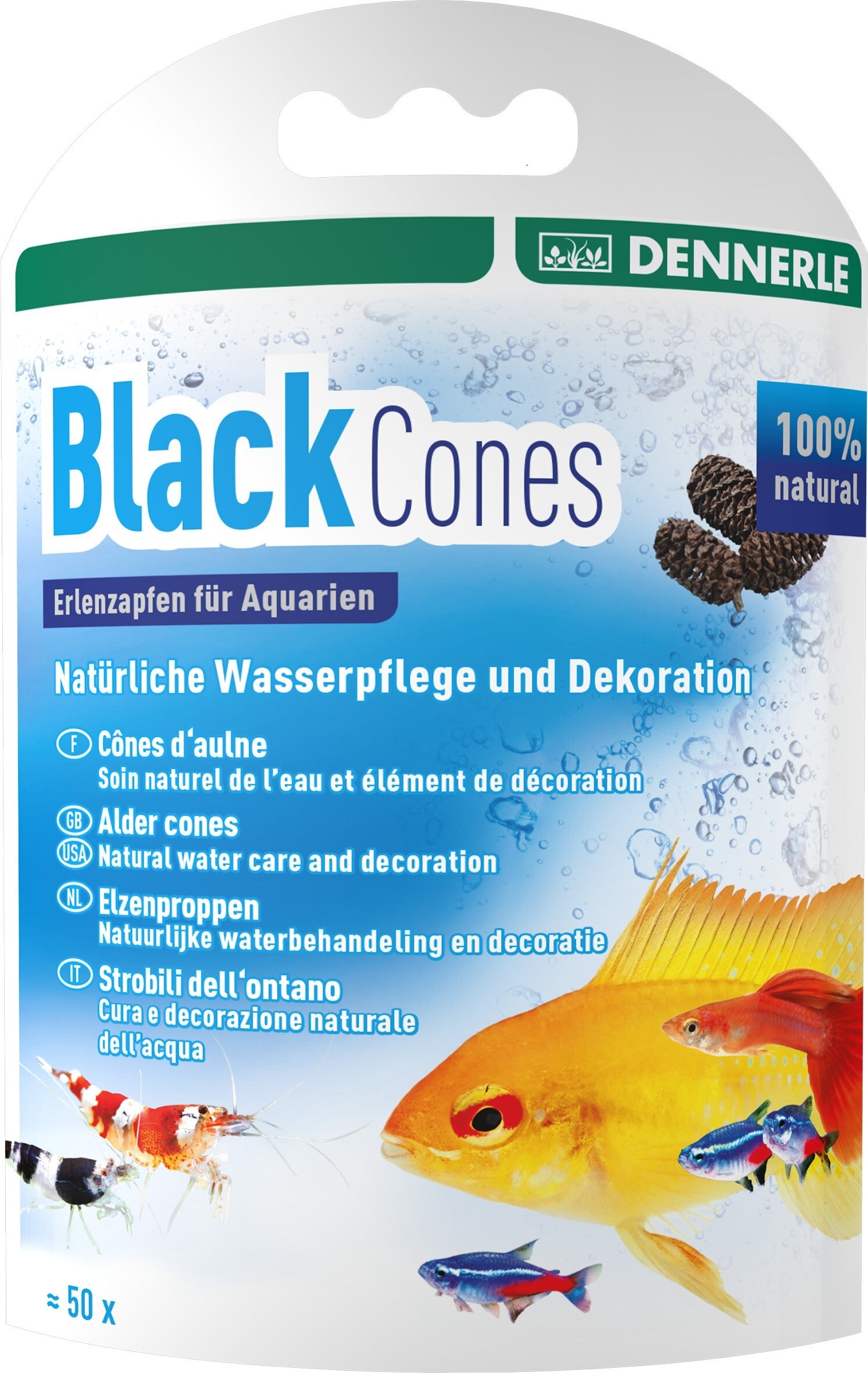 Dennerle waterverzorging Black Cones 50 stuks