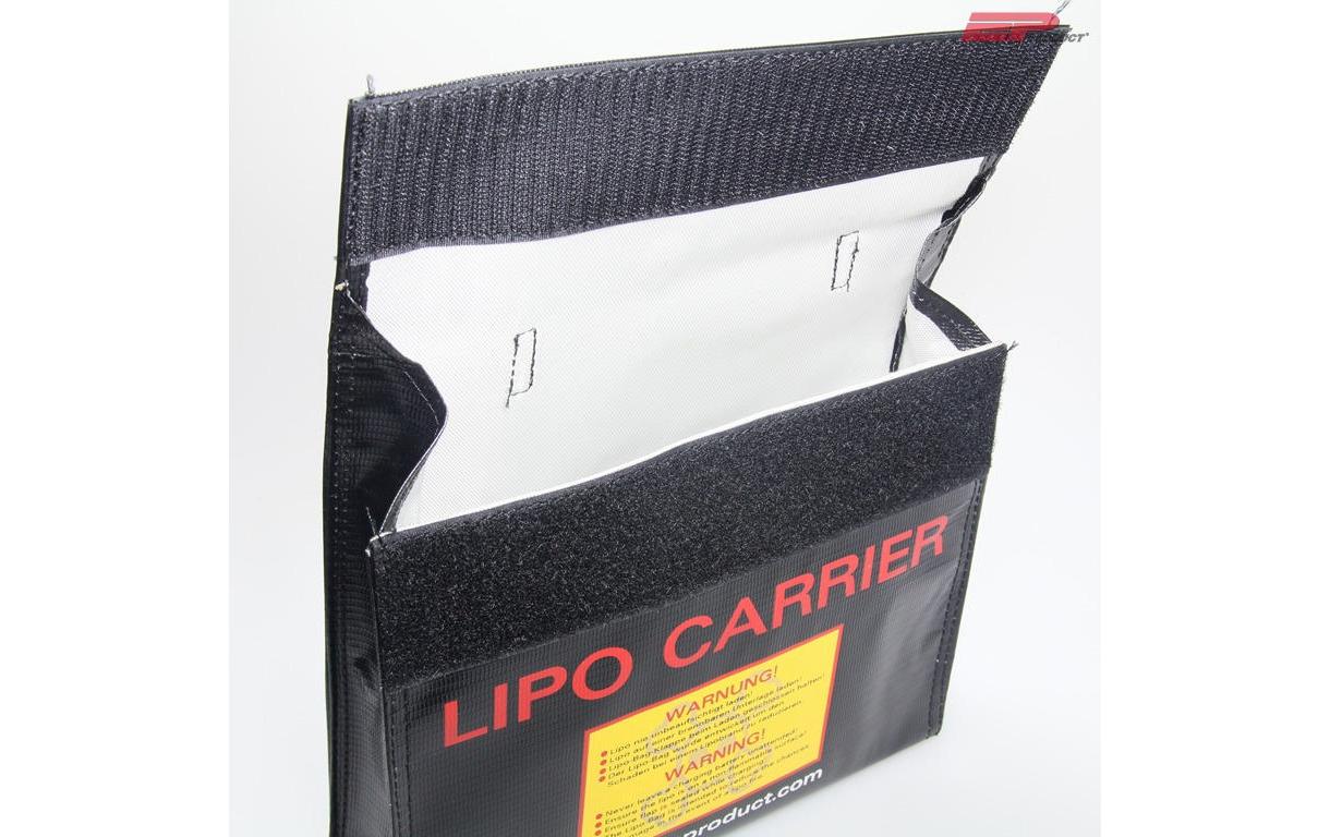 LiPo-Tasche Carrier 240 x 180 x 65 mmSchutztasche für Lithium Akkus