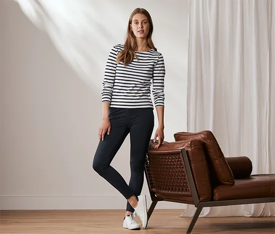 Basic-Leggings aus Heavy-Jersey, dunkelblau