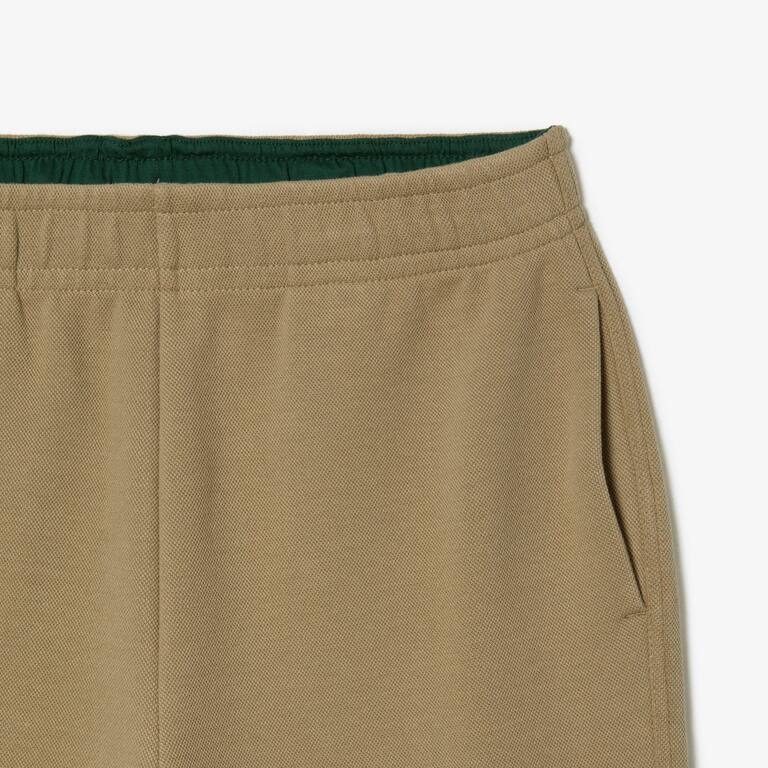 Pantalon de jogging Jogger en coton mélangé uni Pantalons de survêtement - Beige - Lacoste - Femme