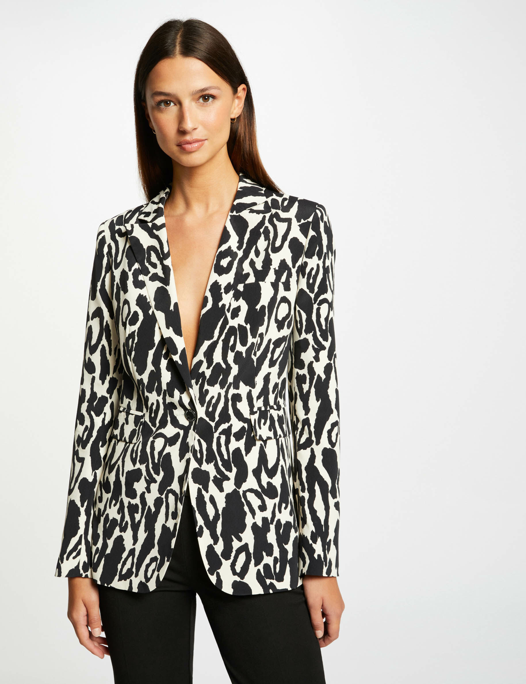 Veste cintrée imprimé animalier multico femme - multico