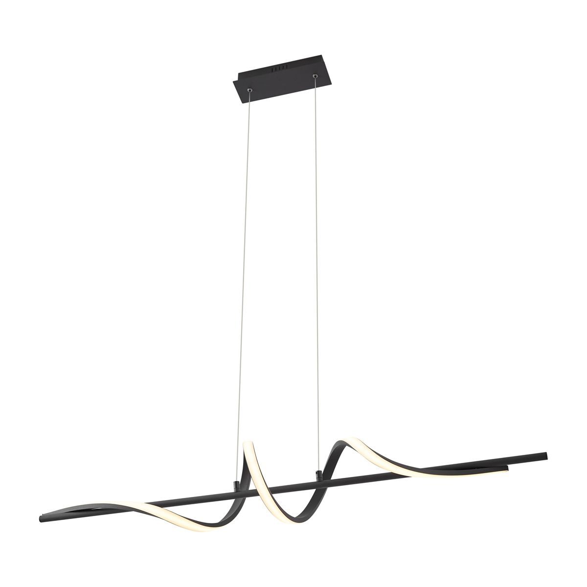 Design hanglamp zwart 110cm incl. LED 3-staps dimbaar - Wokkel
