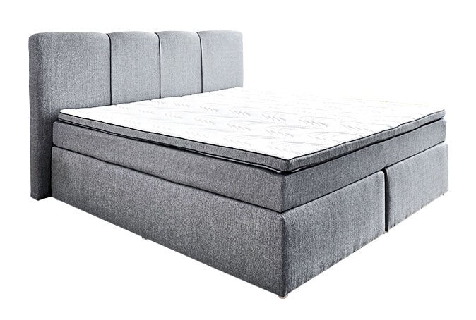 Boxspringbett SAN ANTONIO 180 x 200 cm silbergrau
