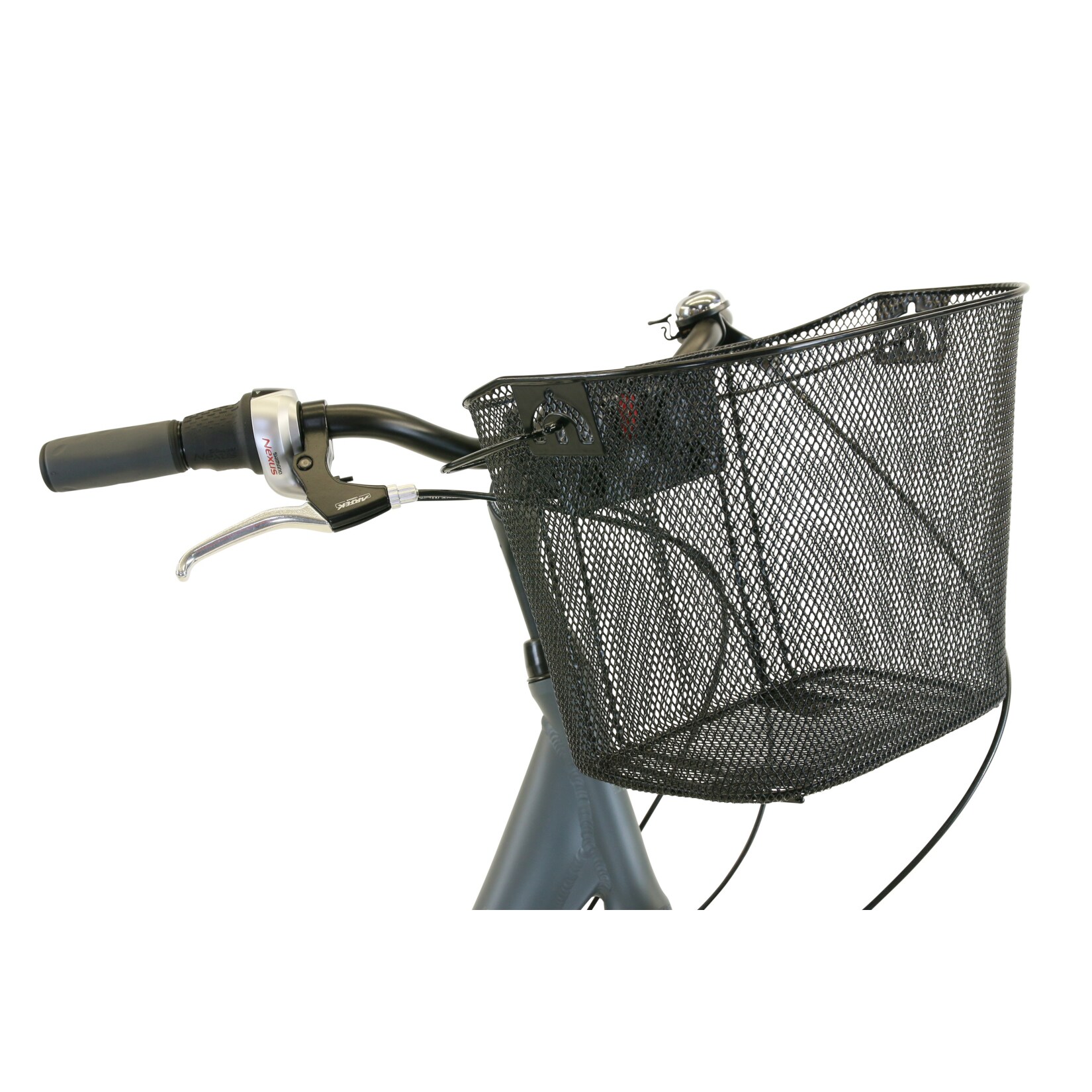 HAWK City Comfort Deluxe mit Korb Grey , Damen 28Zoll - Leichtes Fahrrad mit 7-Gang Shimano Nabenschaltung & Nabendynamo