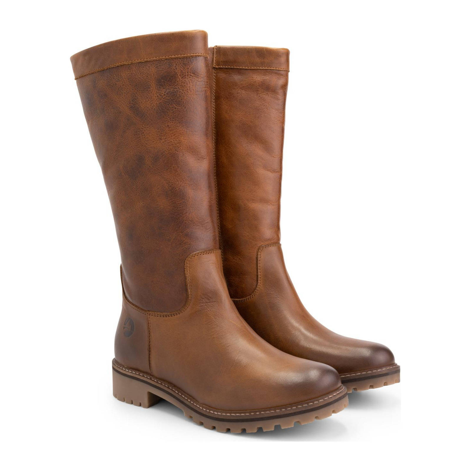 Travelin Varde Lady  leren laarzen cognac