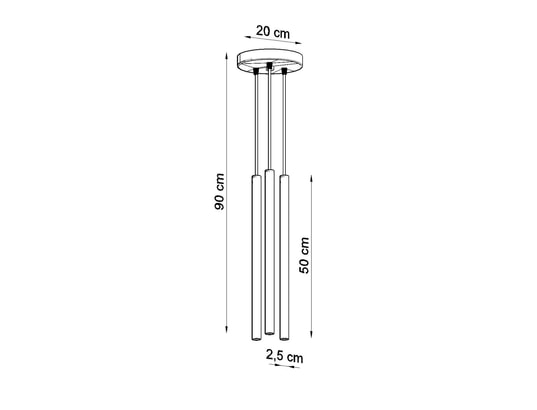 SOLLUX LIGHTING - Suspension Lampe pendante pastelo 3p or poli