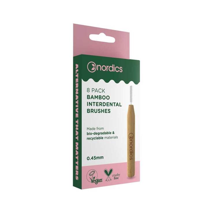 Öko Interdental Zahnbürste Bambus 0,45 mm Nordics, 8 St