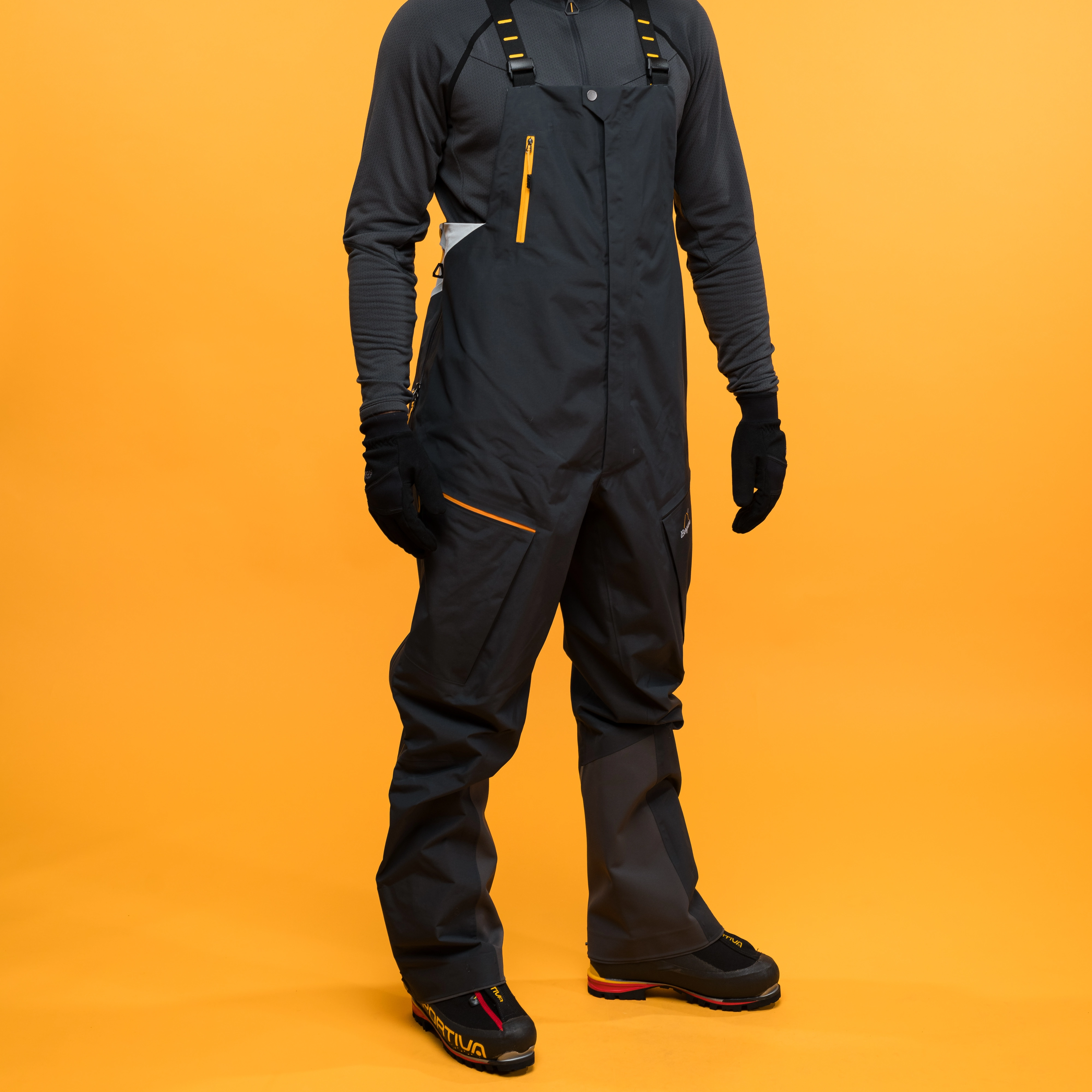 Y MountainLine Bold 3L Shell Bib Pants Men Dark Shadow Grey