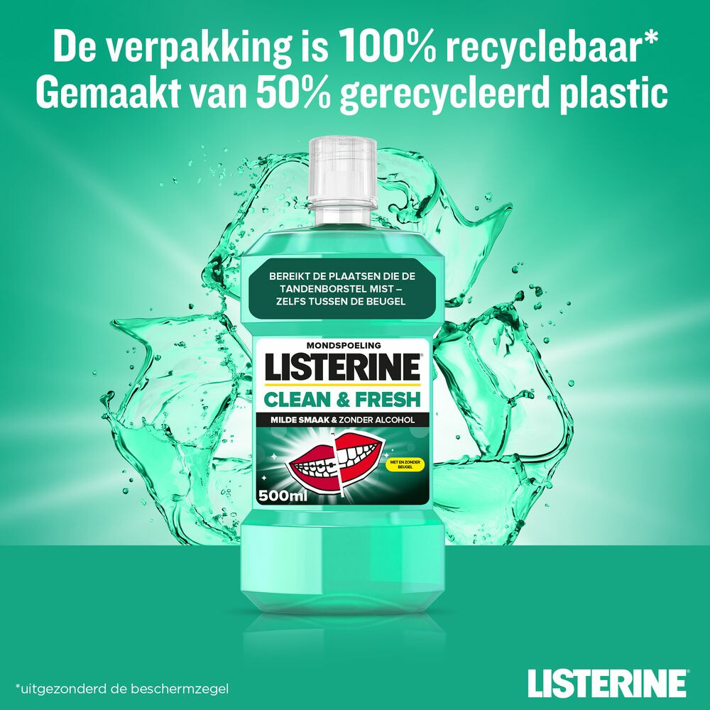 Listerine Mondwater Clean & Fresh zonder Alcohol500 ml