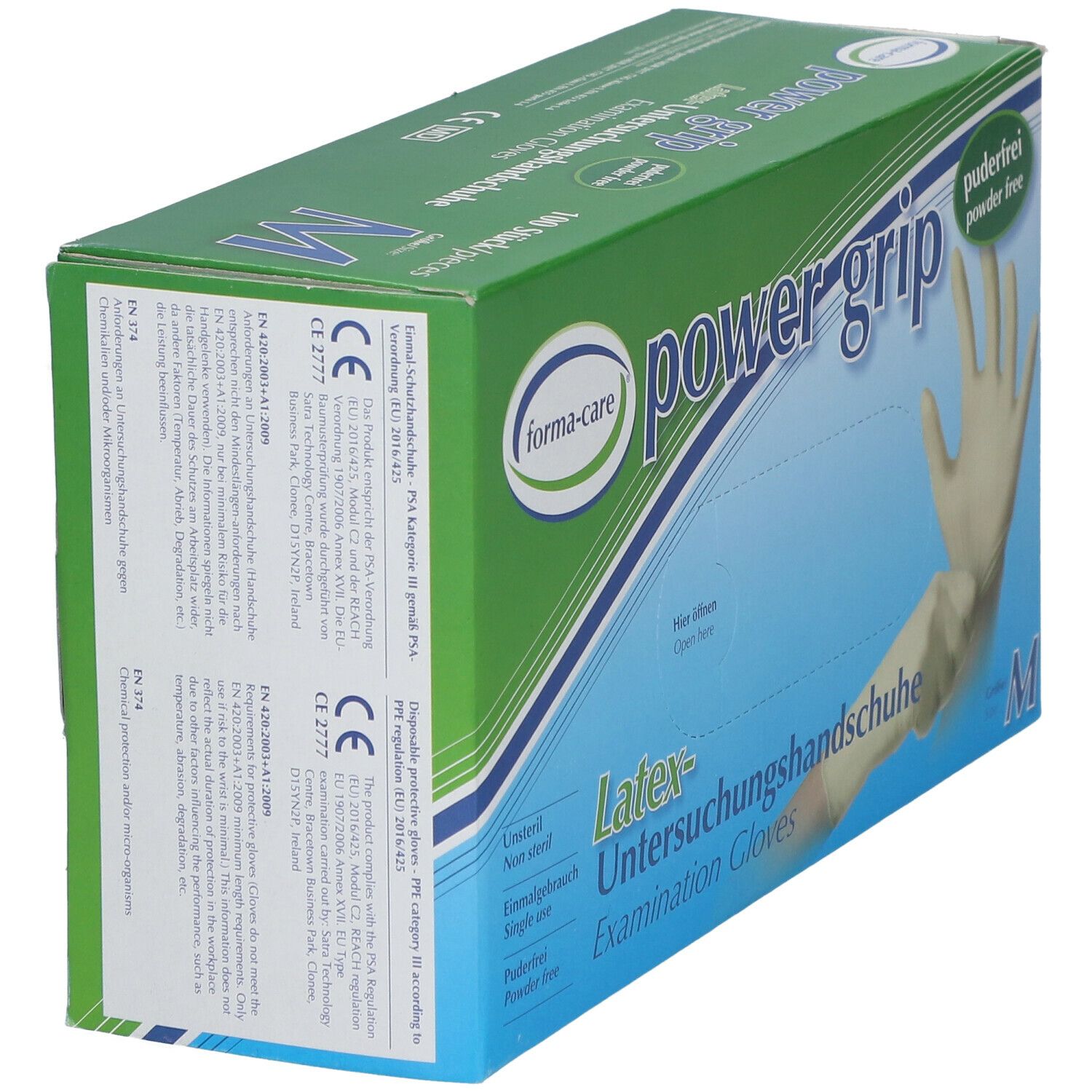 FORMA CARE Latex Powergrip Handschuhe Gr. M