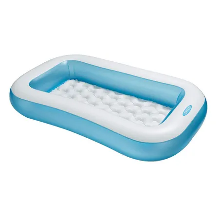 Intex Baby Pool rechteckig 166 x 100cm mit aufblasbarem Poolboden. extra weich