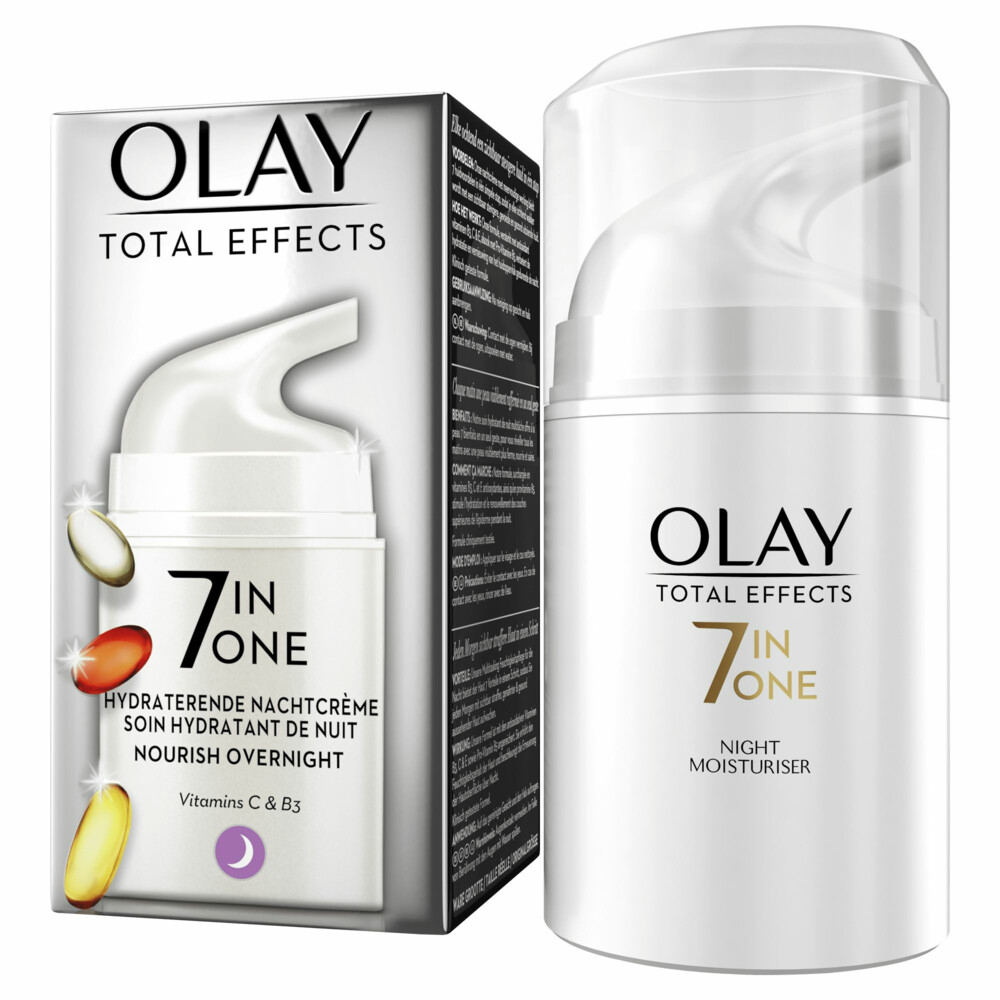 4x Olay Total Effects 7-in-1 Anti-veroudering Nachtcrème50 ml