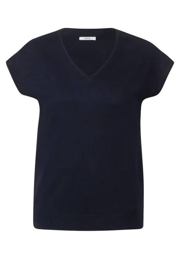 V-Ausschnitt Pullunder - universal blue