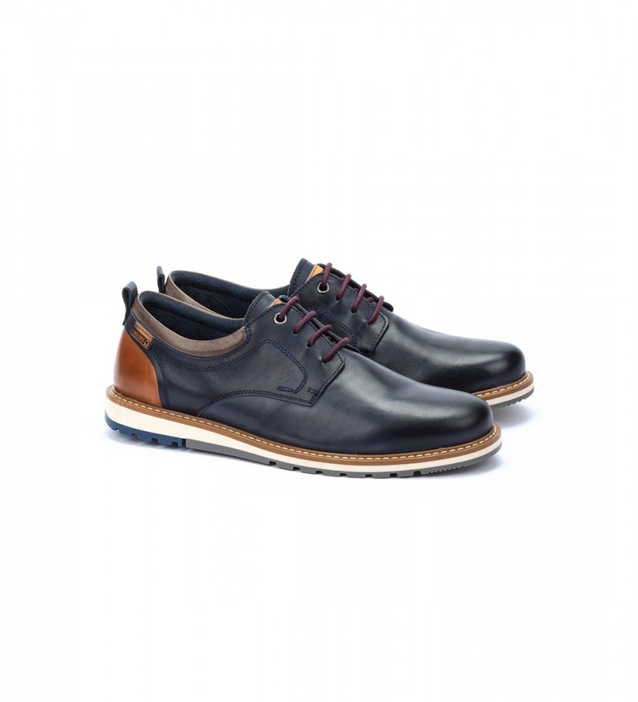 Pikolinos Berna Sapatos de couro azul marinho