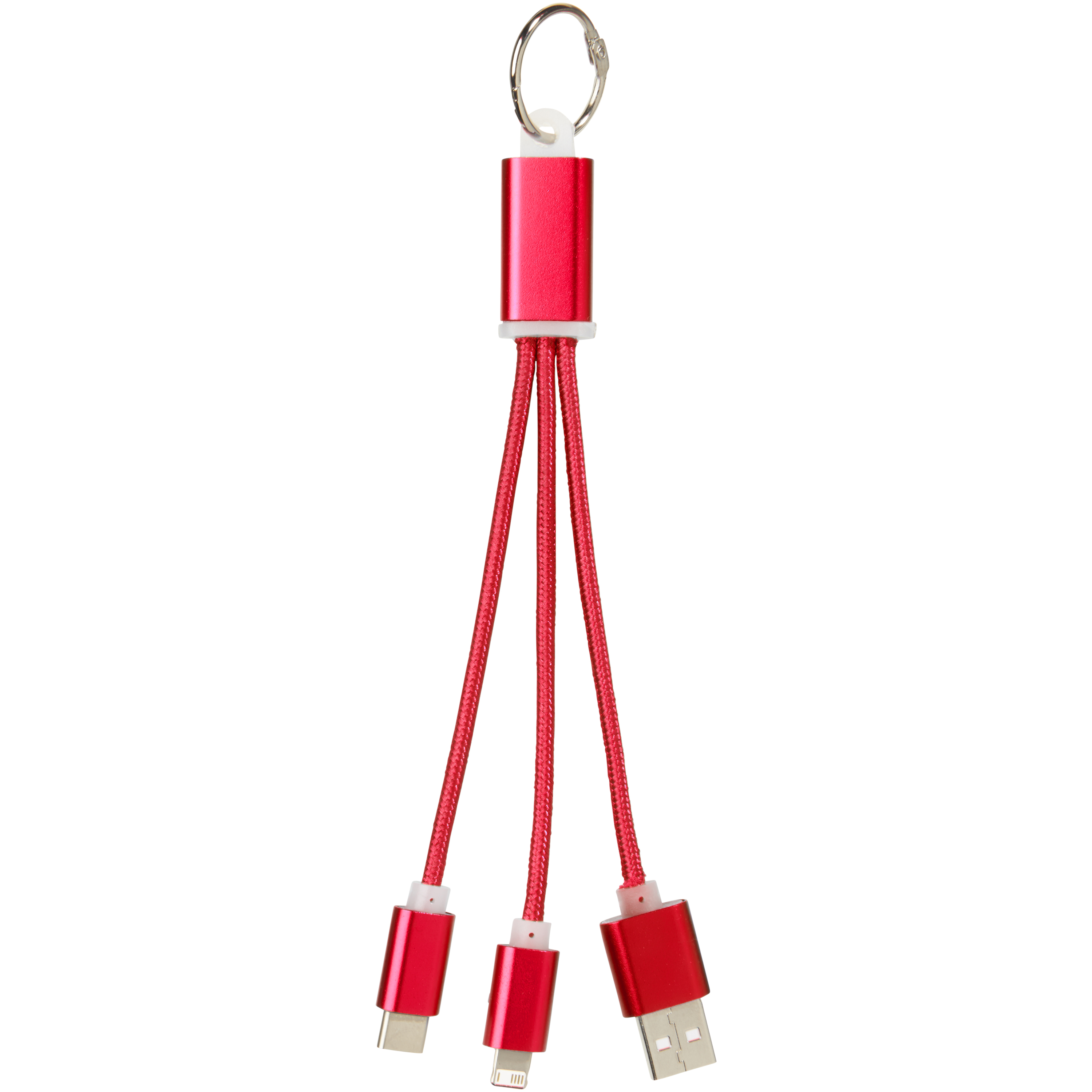 EgotierPro 134961 - Câble de chargement 3-en-1 avec porte-clés Metal