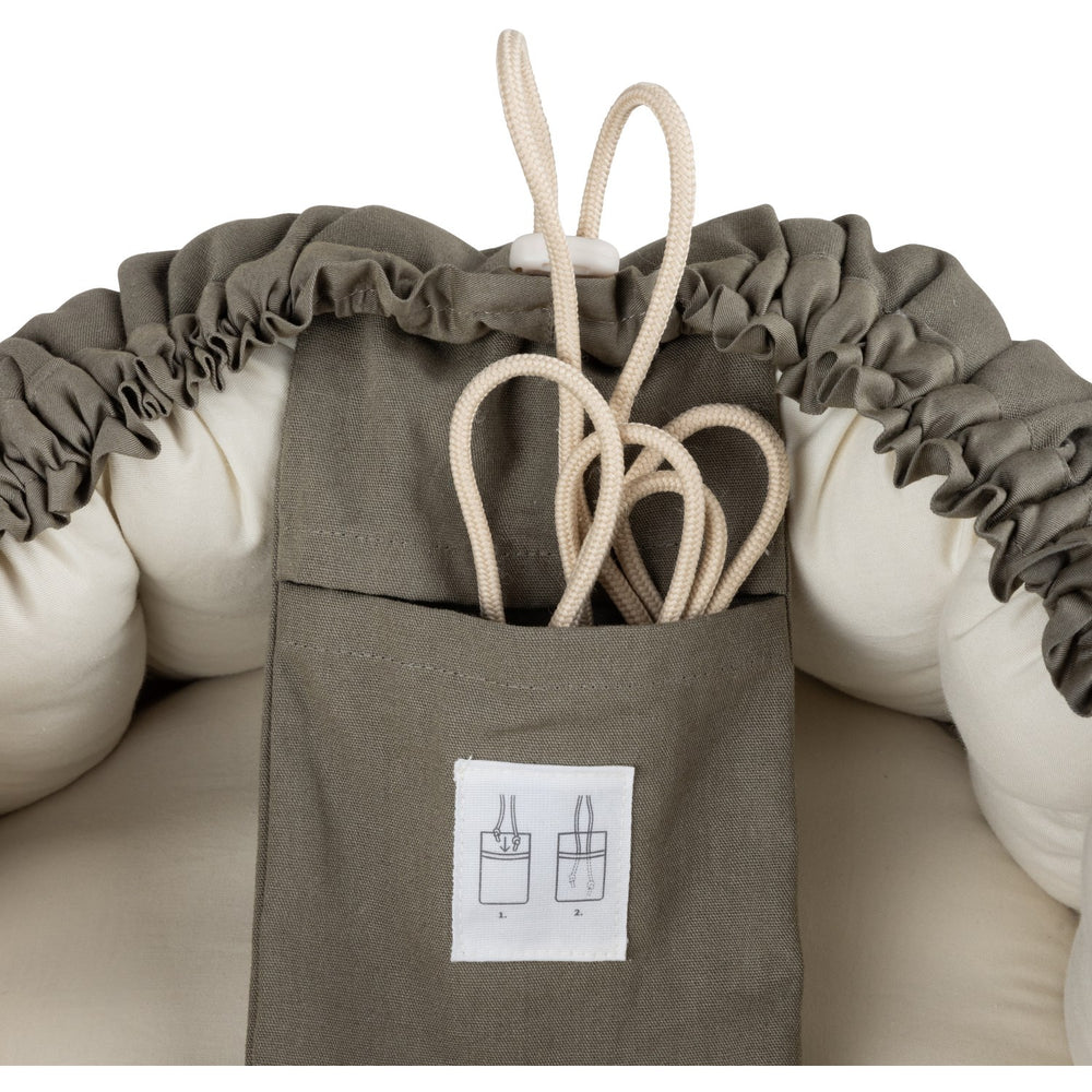 Køb Sebra Dark Olive 3-I-1 Babynest