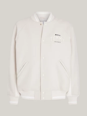 Jaqueta Bomber com Logo Universitário
