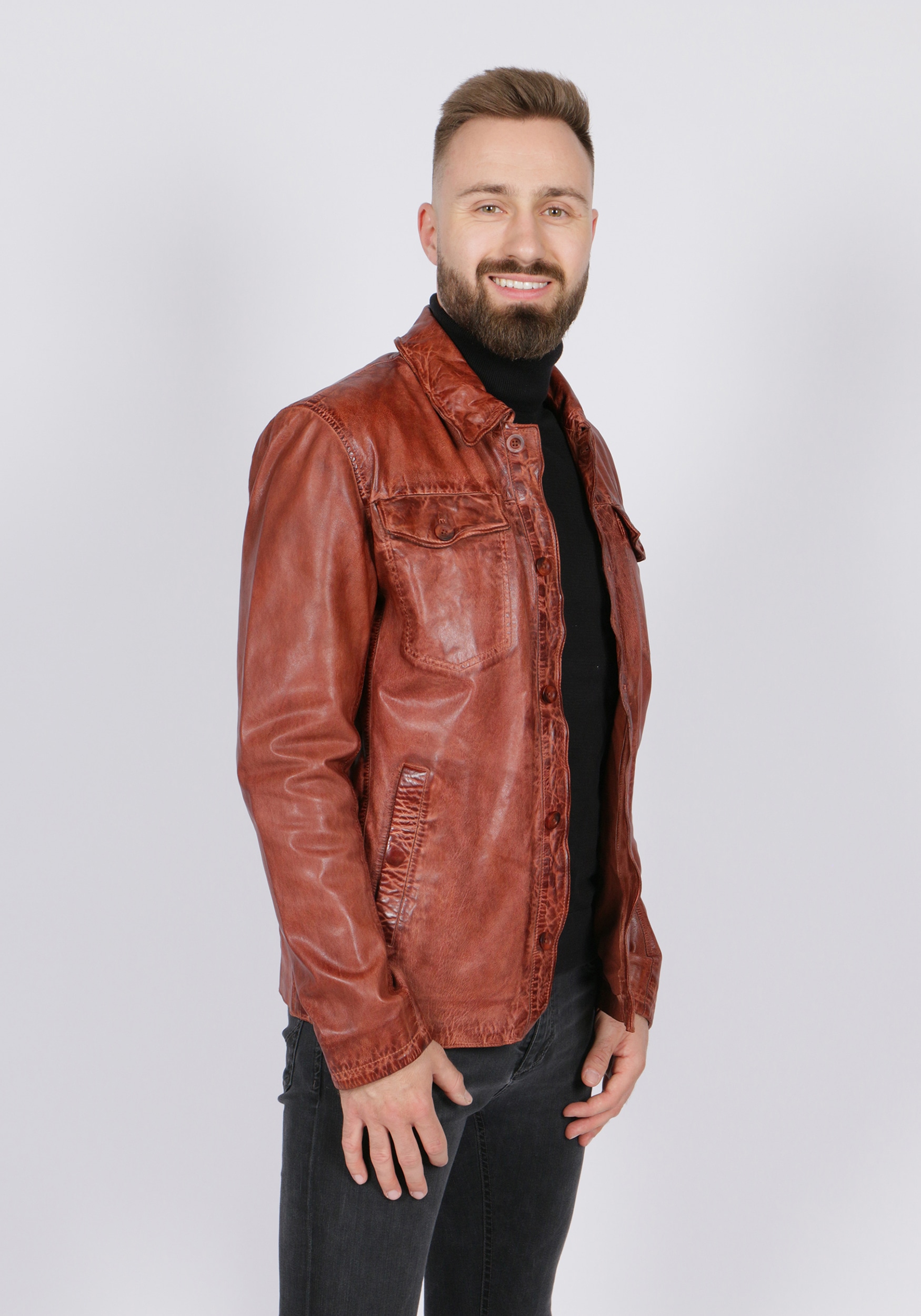 Freaky Nation Lederjacke »Aalborg-FN«
