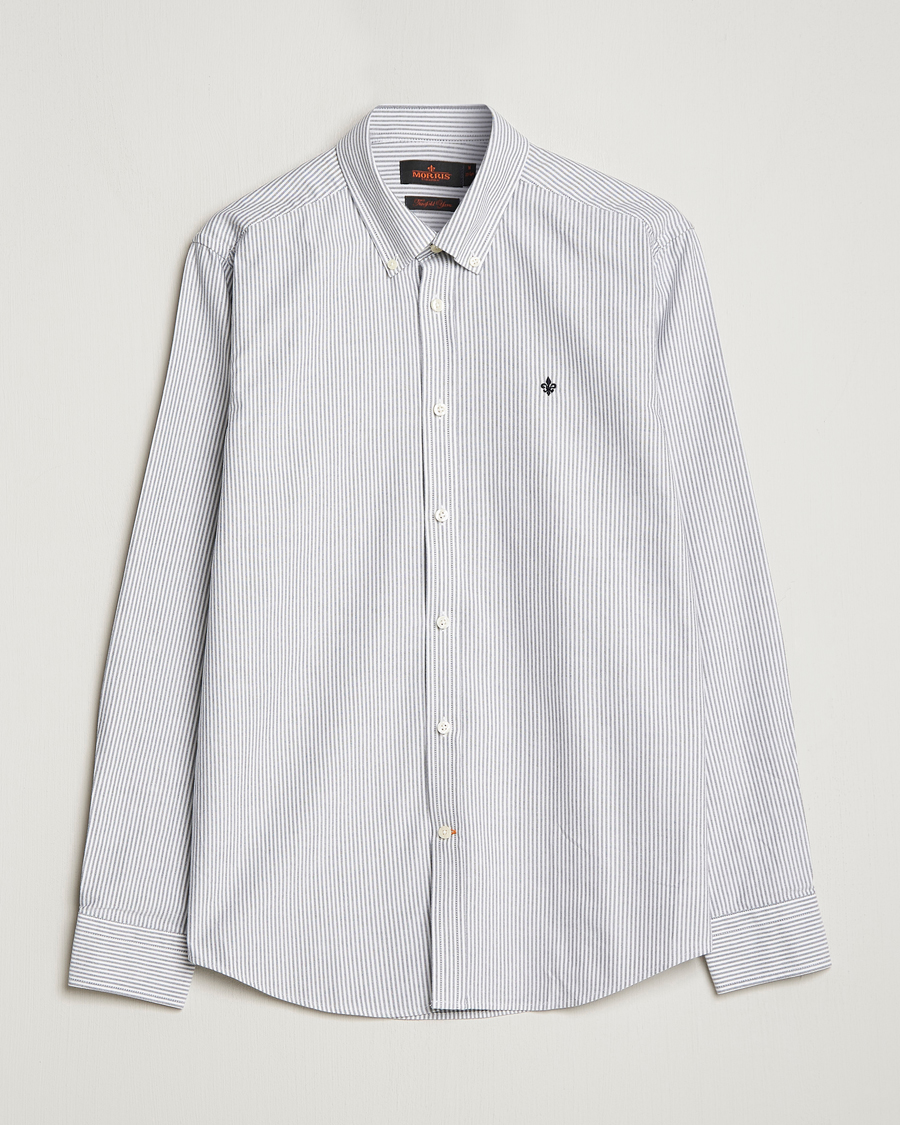 Morris Douglas Oxford Striped Shirt Blue