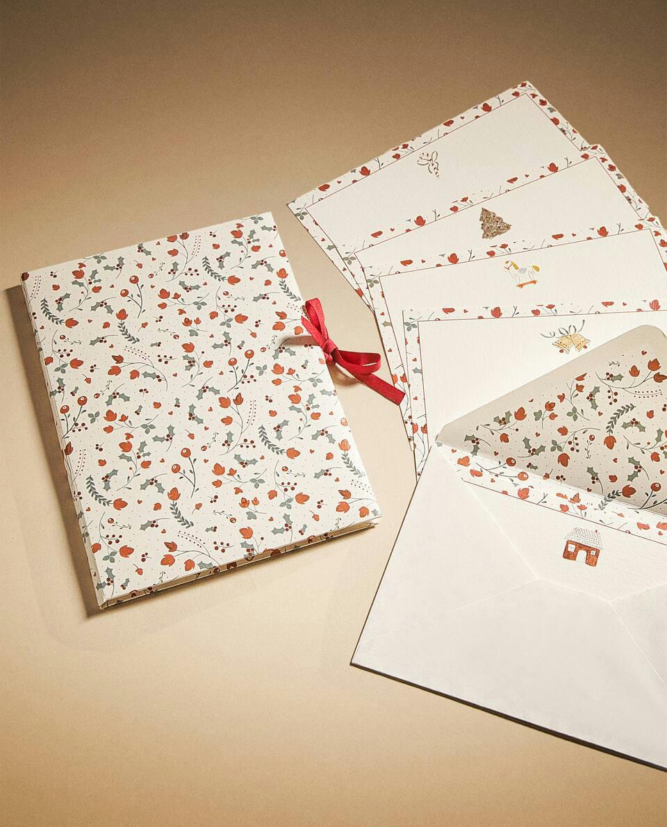 PACOTE DE CARTÕES-POSTAIS INFANTIS COM COELHINHO DE NATAL (PACOTE COM 6)