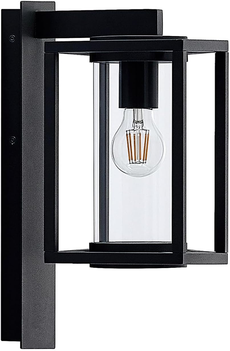 Lucande Wandlampe aussen, Aussenwandleuchte spritzwassergeschützt IP44 1x E27 max. 60W ohne Leuchtmittel Außenleuchte Wandleuchte außen