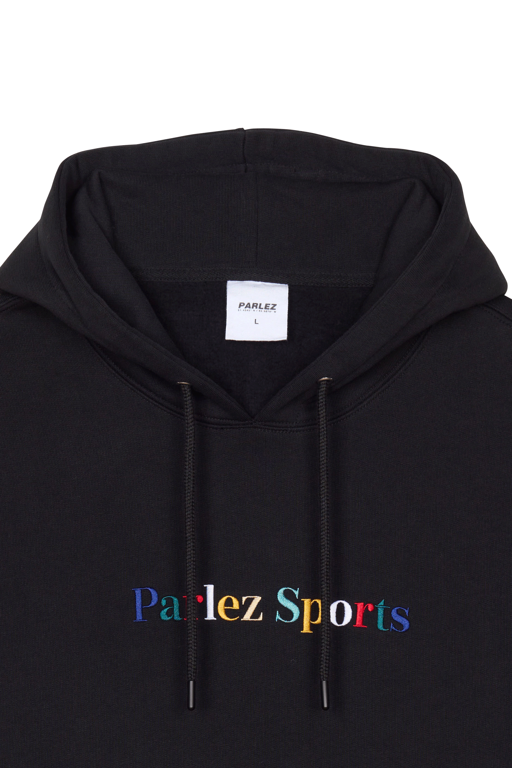 PARLEZ hoodie Leaf Hood Black Noir
