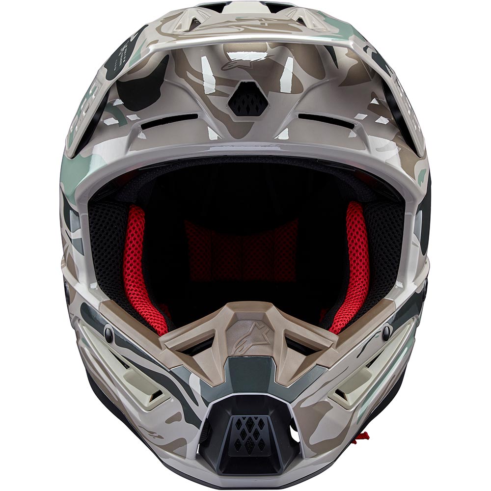 Alpinestars - Casque S-M5 Mineral Gris Clair / Kaki / Brillant