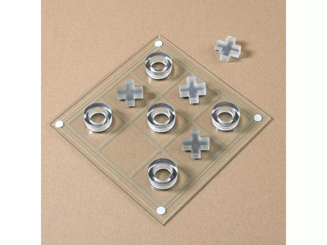 Jeu Du Tic Tac Toe En Verre