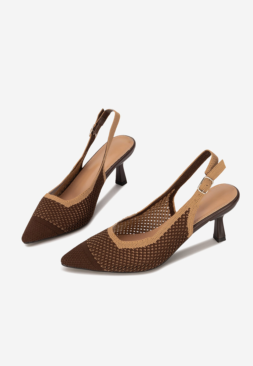 Chaussures slingback bruns Rabiella