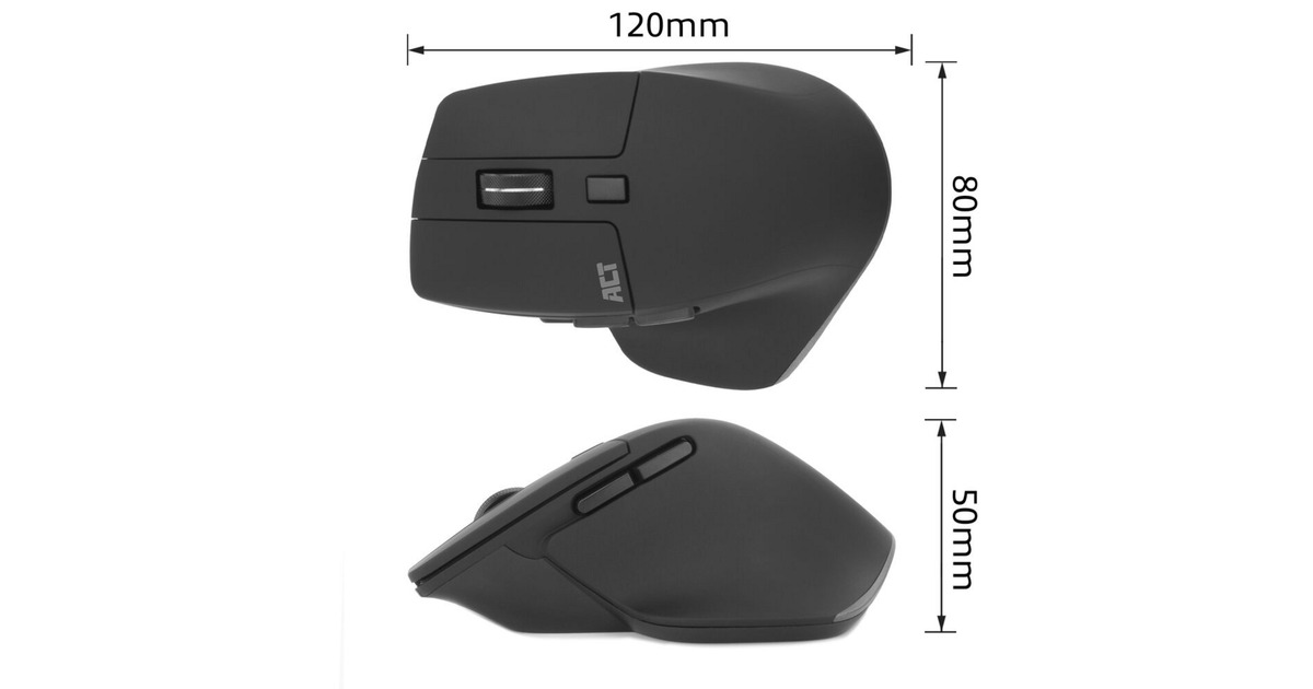ACT ConnectivityDraadloze multi-connect muis  (Zwart, 2.4 GHz / Bluetooth)